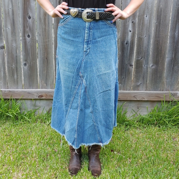 1970s denim skirt